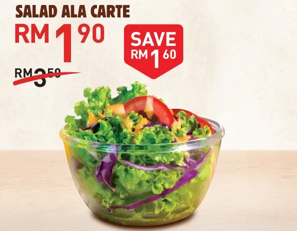 BURGER KING SALADS & VEGGIES updated menu