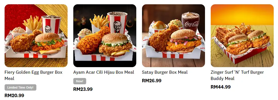 KFC BOX MEAL UPDATED PRICES