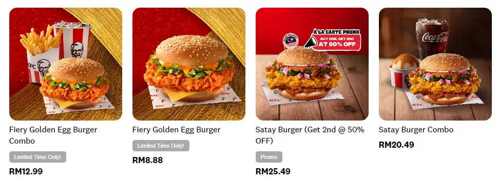 KFC BURGER & TWISTER WITH UPDATED MENU