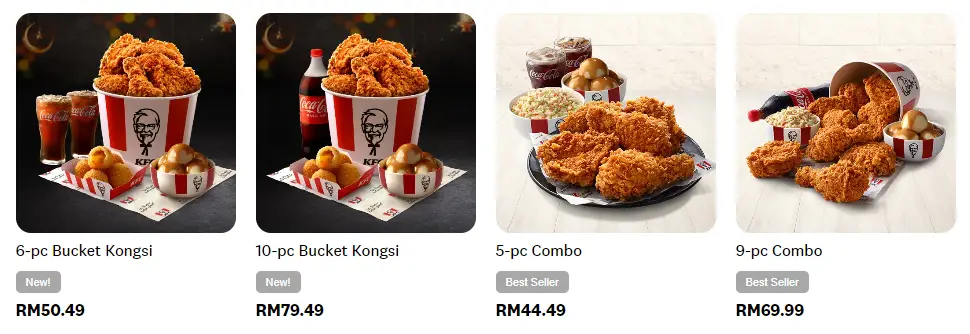 KFC FAMILY BUCKETS MENU PRICES