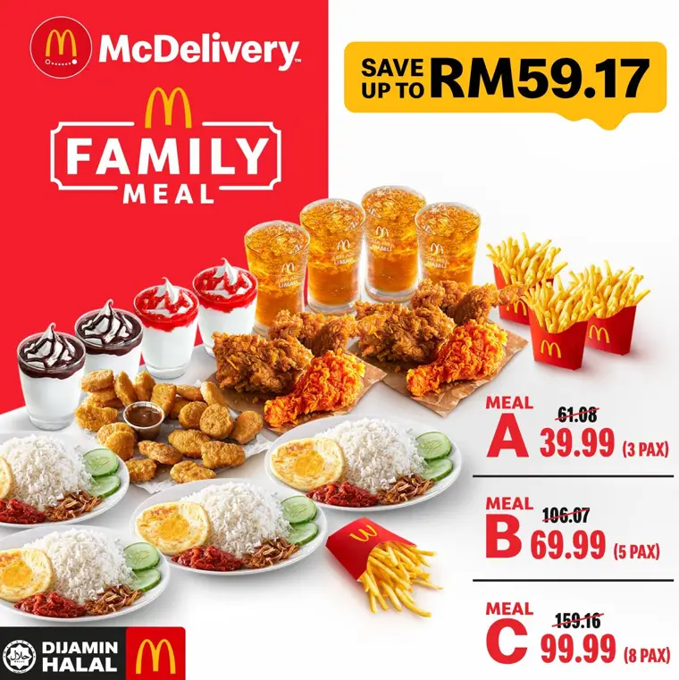 MCDONALD’S FAMILY MEAL WITH LATEST PRICES