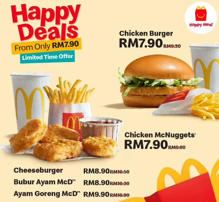 MCDONALD’S HAPPY MEALS With updated menu