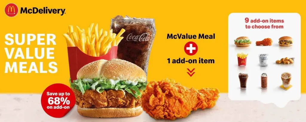 MCDONALD’S SUPER VALUE MEALS WITH PRICES