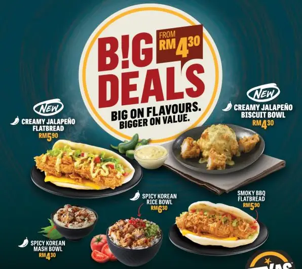 TEXAS CHICKEN BIG DEALS with UPDATED PRICES