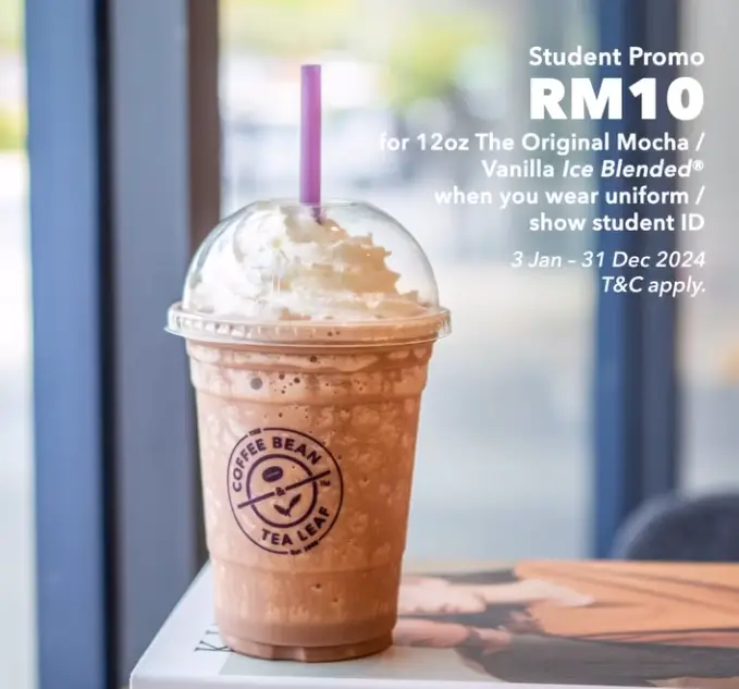 COFFEE BEAN AND TEA LEAF student promo