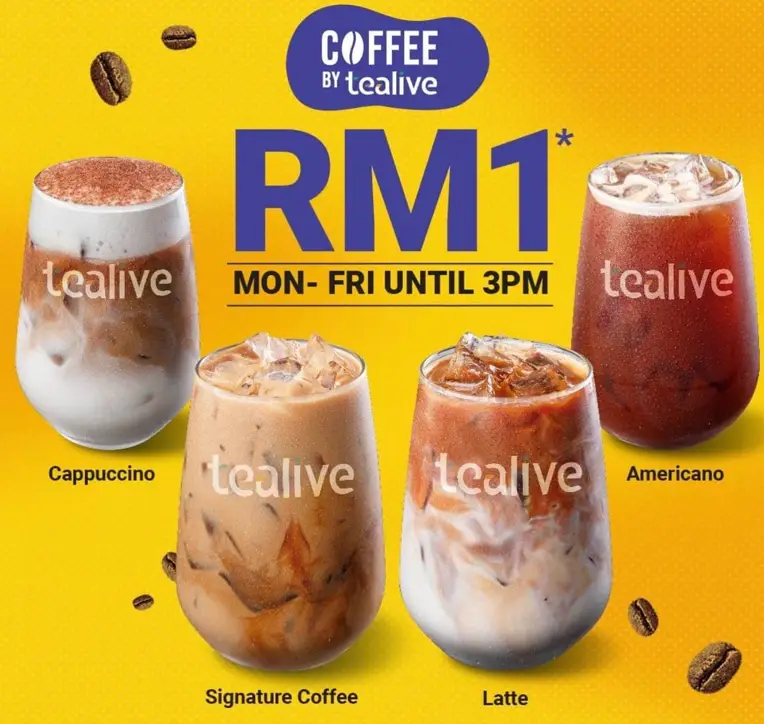 COFFEE menu of TEALIVE