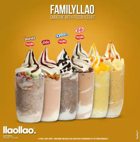 LLAOLLAO MENU SMOOTHIES PRICES