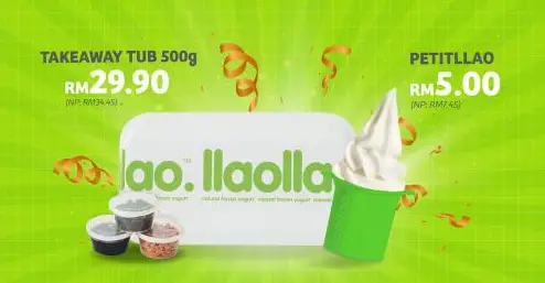 LLAOLLAO TAKEAWAY with latest PRICES