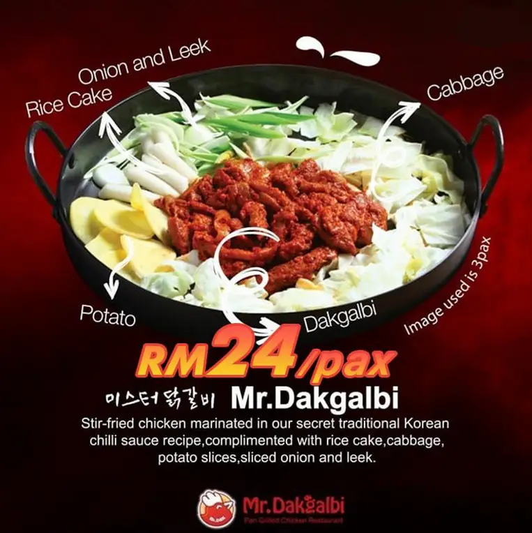 MR DAKGALBI PAN GRILLED CHICKEN WITH PRICES