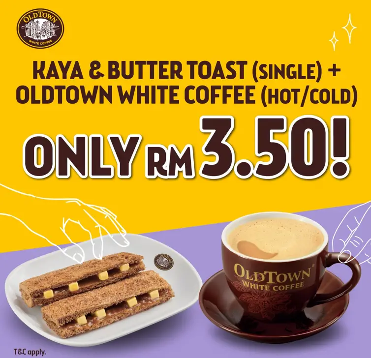 OLDTOWN WHITE COFFEE BREAD & TOAST SERIES PRICES