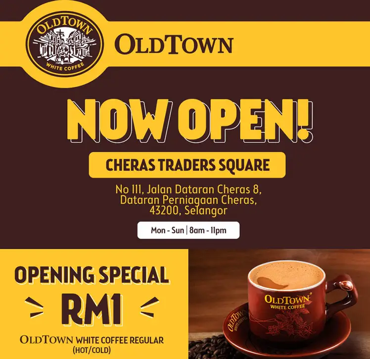 OLDTOWN WHITE COFFEE SPECIALITY COFFEE SERIES MENU