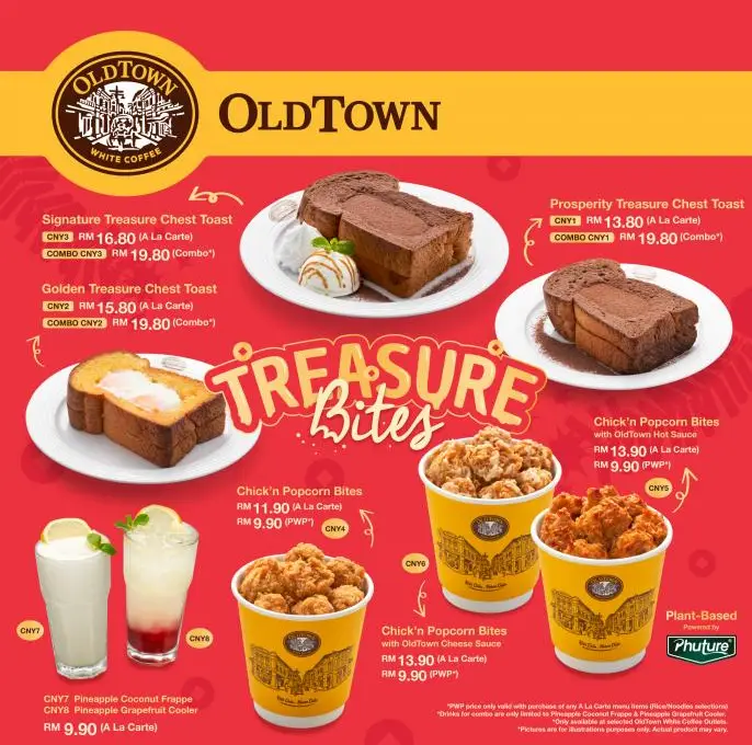 OLDTOWN WHITE COFFEE TREASURE BITES PROMTIONS with PRICES