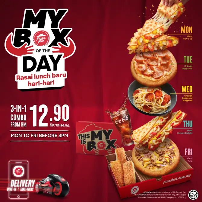 PIZZA HUT MENU MY BOX OF THE DAY IN MALAYSIA