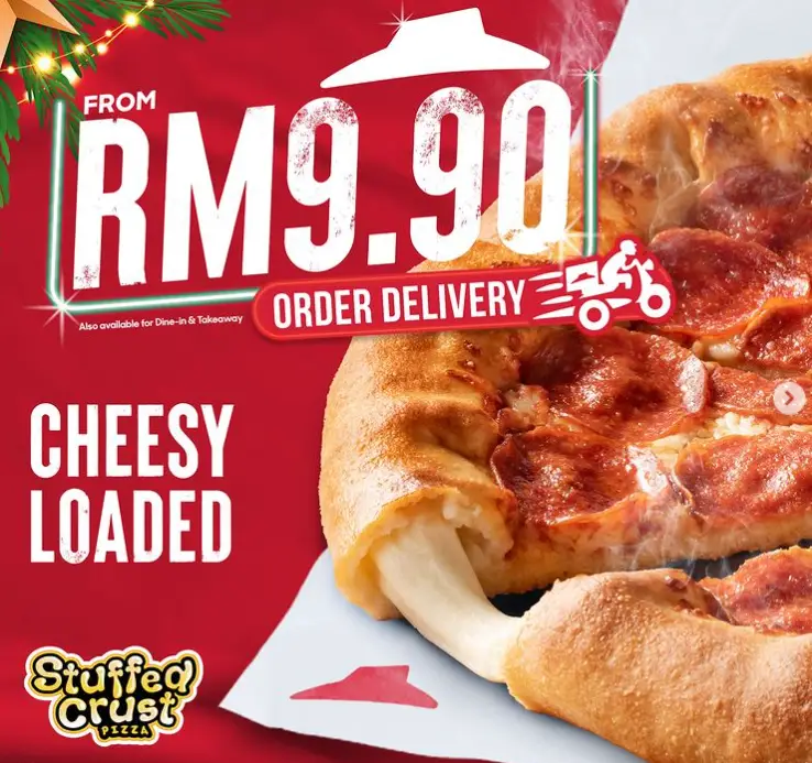 PIZZA HUT STUFFED CRUST with MENU & PRICES