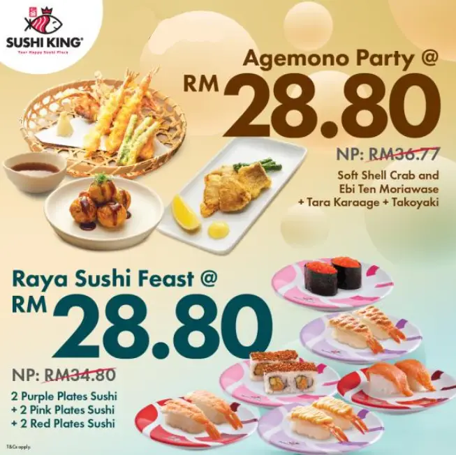 PRICES OF AGEMONO AT SUSHI KING