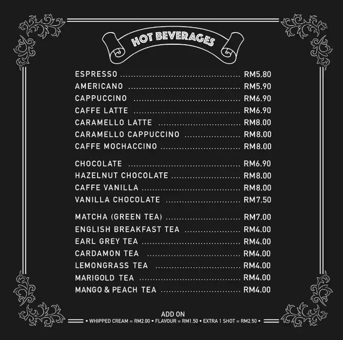 Richiamo Coffee Menu Malaysia & Updated Prices 2024