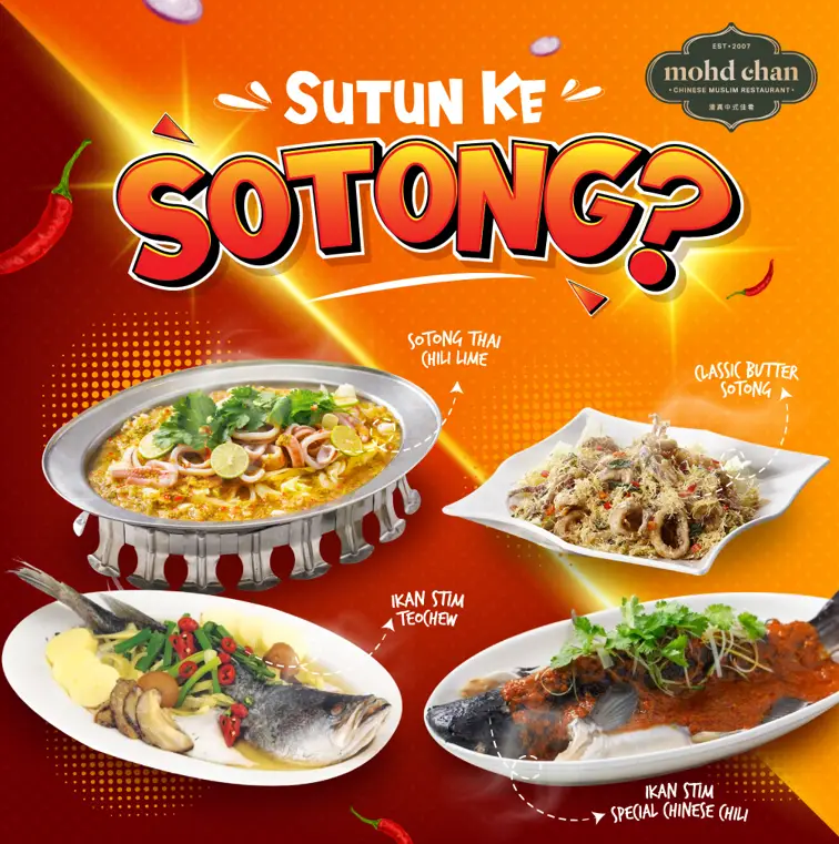 SOTONG menu of MOHD CHAN with PRICES