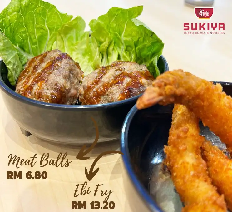 SUKIYA A LA CARTE WITH MOST UPDATED PRICES