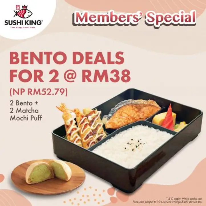 SUSHI KING BENTO MENU & PRICES