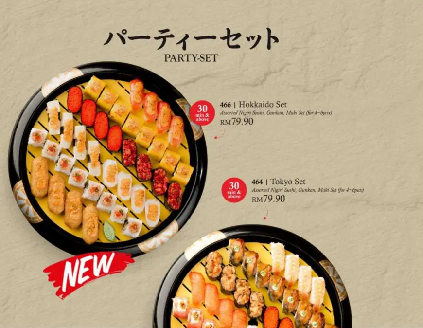 SUSHI YA PARTY SET with MENU