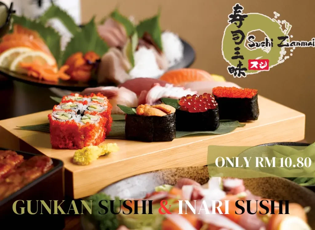 SUSHI ZANMAI GUNKAN SUSHI & INARI SUSHI MENU