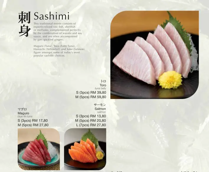 SUSHI ZANMAI SASHIMI WITH LATEST PRICES