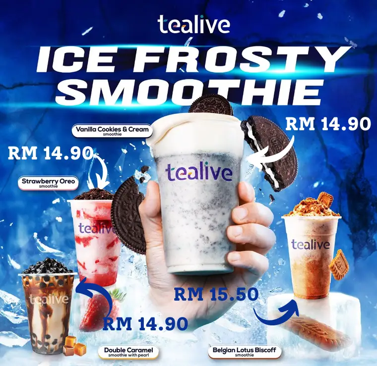 TEALIVE NEW – ICE FROSTY SMOOTHIE MENU