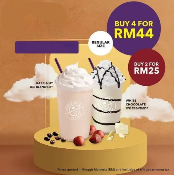 THE COFFEE BEAN AND TEA LEAF Menu COFFEE ICE BLENDED PRICES