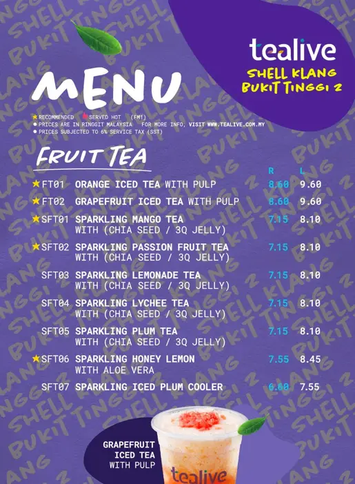 Tealive Menu Malaysia & Updated Prices 2024