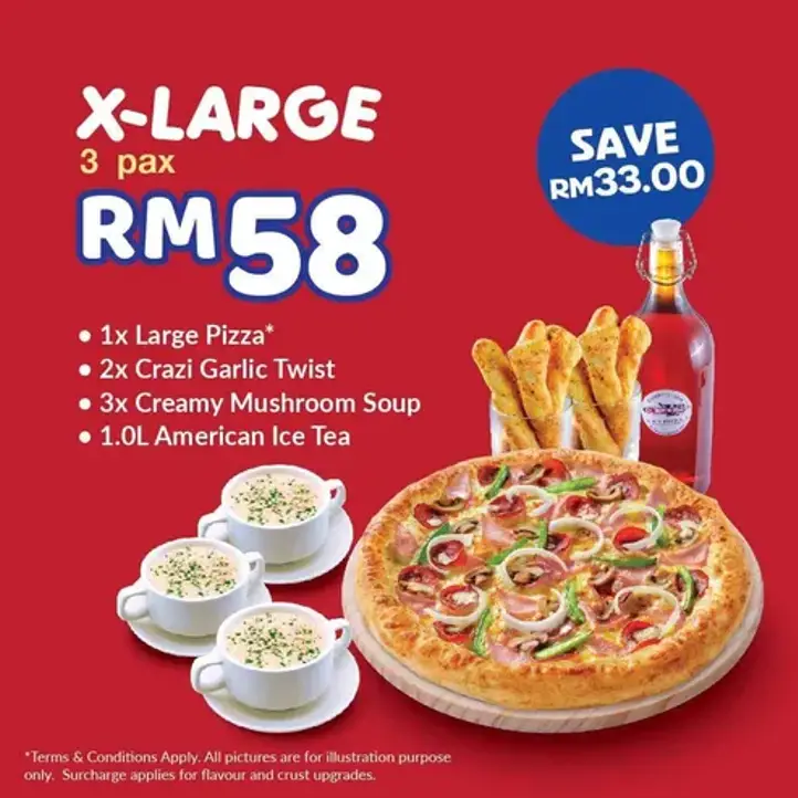 US PIZZA NEW X-MEAL with MENU