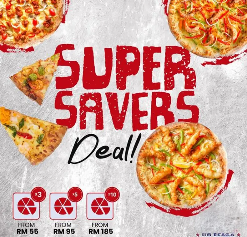 US PIZZA SUPER SAVERS MENU & PRICES