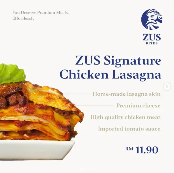 ZUS COFFEE HOT MEALS with updated PRICES