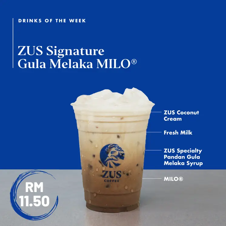 ZUS COFFEE SIGNATURES MENU