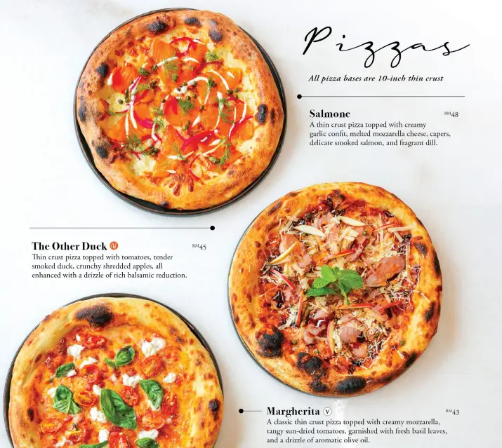 CHEF WAN MENU OF PIZZAS WITH PRICES