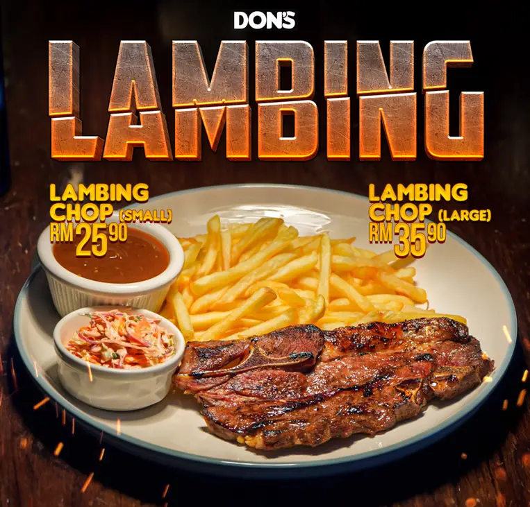 DON’S BURGER LAMB SELECTION WITH PRICES