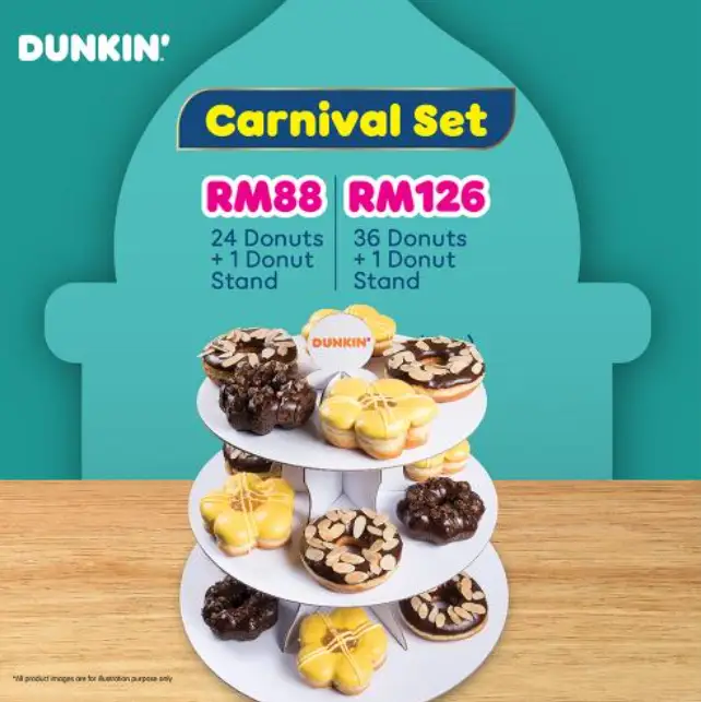 DUNKIN DONUTS CARNIVAL SET WITH UPDATED PRICES