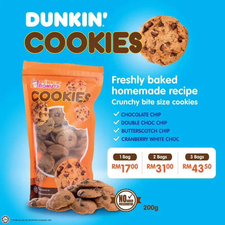 DUNKIN’ DONUTS COOKIES WITH LATSET PRICES