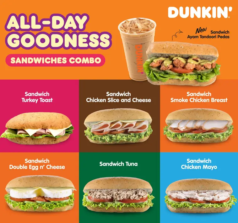 DUNKIN’ DONUTS SANDWICHES & COMBOS MENU