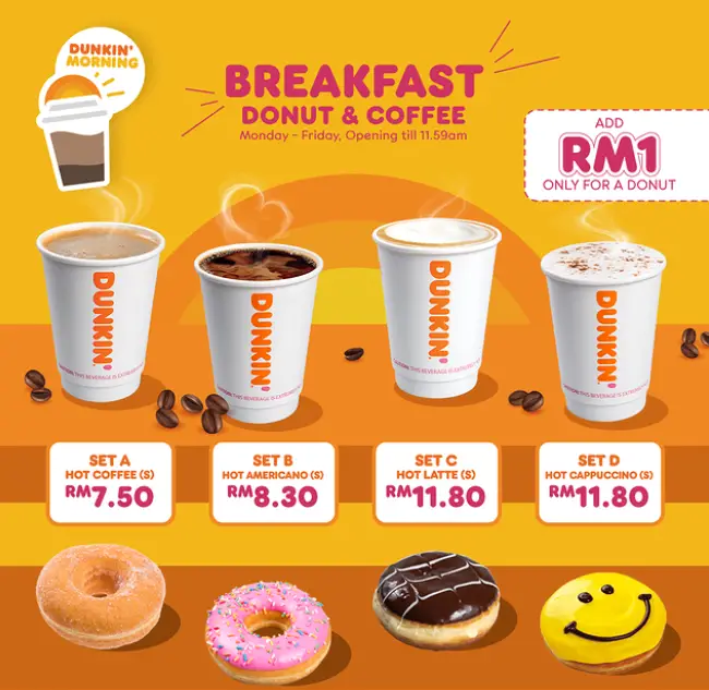 Dunkin’ Donuts Menu Malaysia & Updated Prices 2024