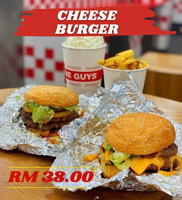 FIVE GUYS BURGERS MENU & PRICES