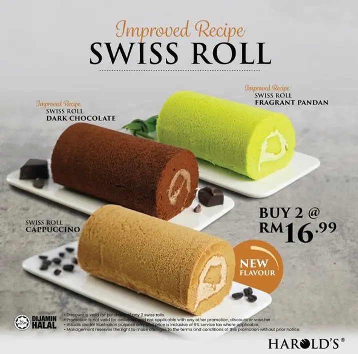 HAROLD’S BREAD SWISS ROLL UPDATED PRICES