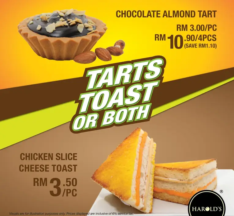 HAROLD’S BREAD TARTS WITH PRICES