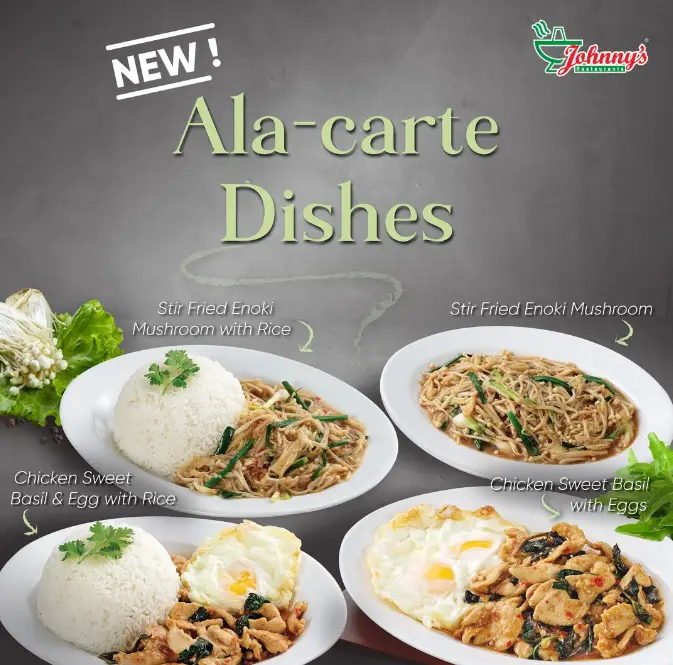 JOHNNY’S ALA CARTE DISHES PRICES