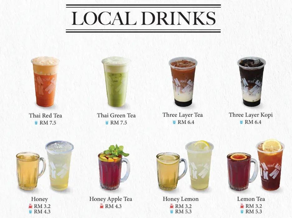 MURNI DISCOVERY MENU OF LOCAL DRINKS WITH PRICES