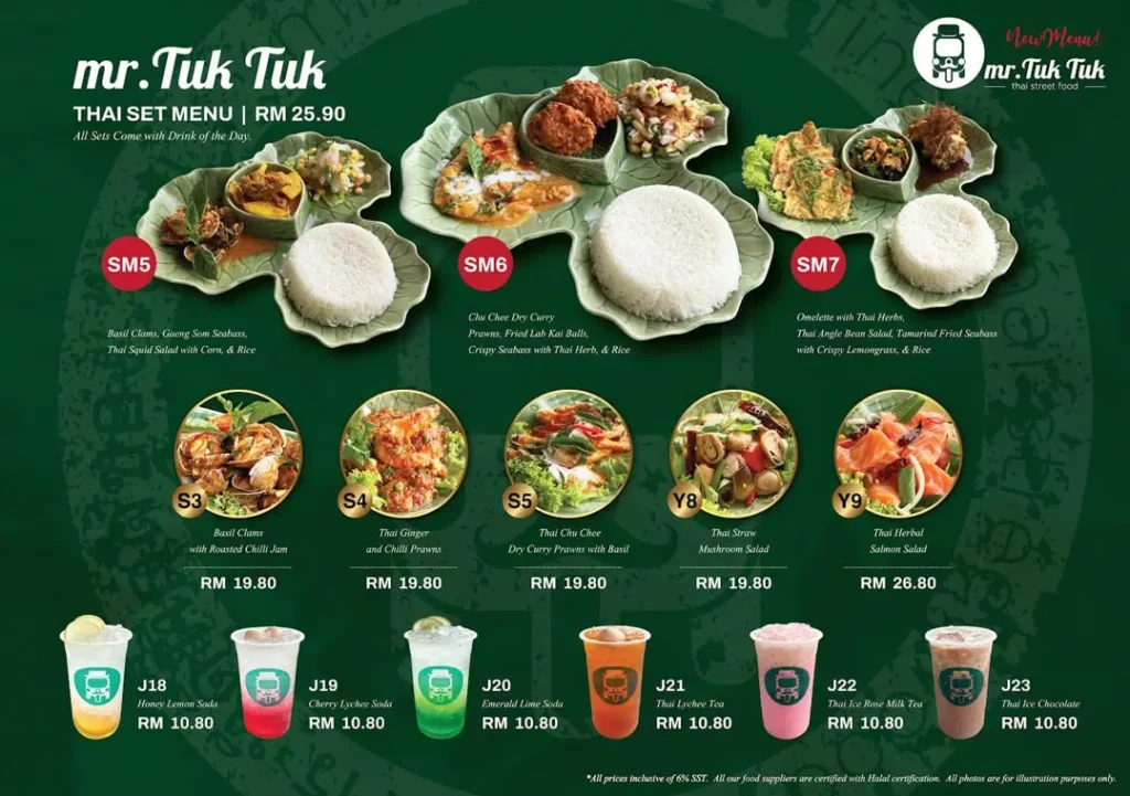 Mr.Tuk Tuk Menu Malaysia & Updated Prices 2024