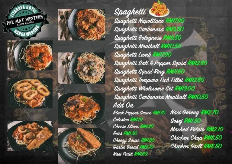 PAK MAT Western Menu Malaysia & Updated Prices 2024