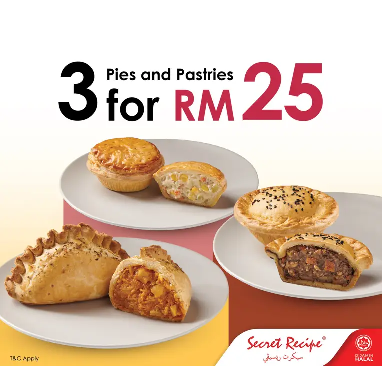 SECRET RECIPE PIES & PASTRIES PRICES IN MALAYSIA