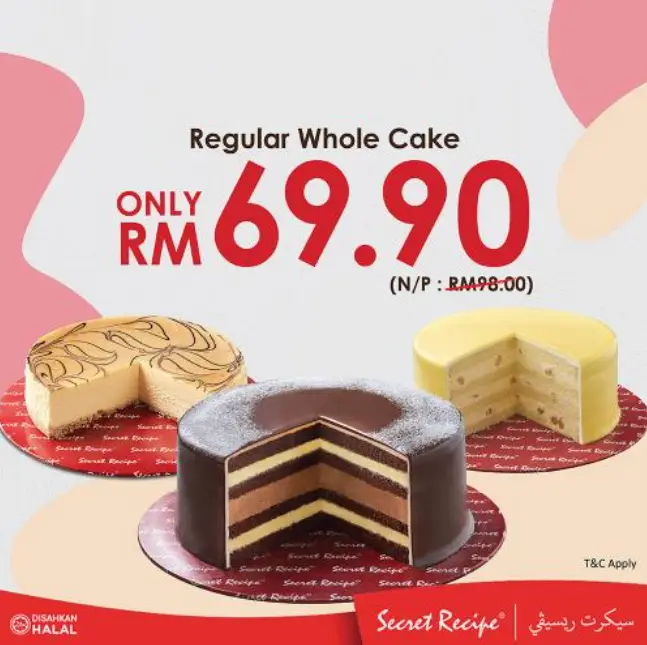 SECRET RECIPE PRICES OF PREMIUM CAKE MENU