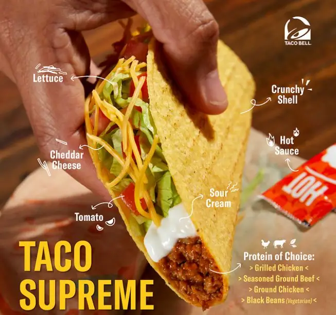 TACO BELL FAN FAVORITES WITH PRICES