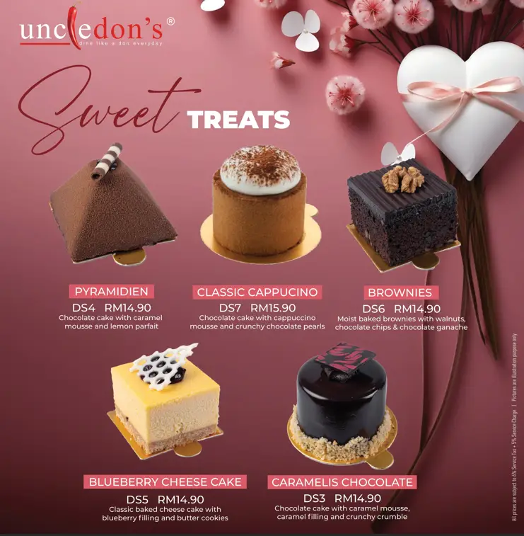 UNCLE DON’S DESSERT WITH LATEST PRICES